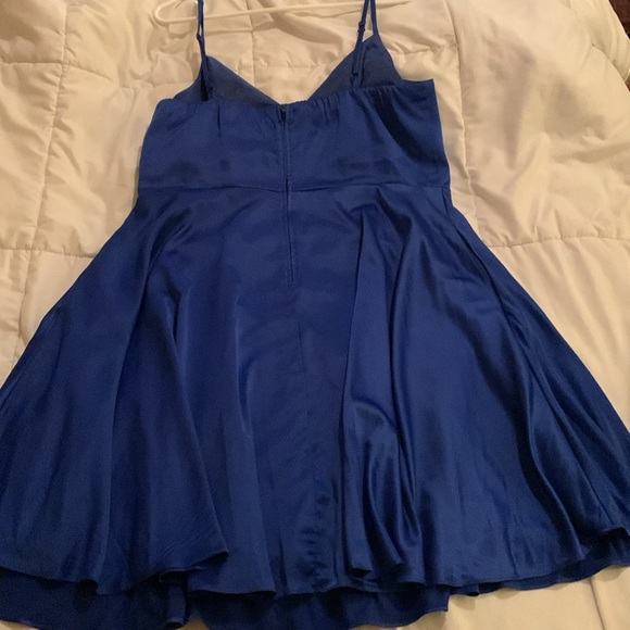 Bright Blue Fun little party or holiday event dress! Size 14W - Picture 4 of 7